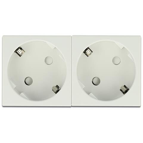 Easy 45 Presa di alimentazione con messa a terra a 2 vie con disposizione a 45° 45 x 45 mm - Foto 3