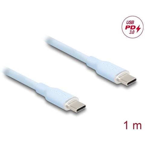 Usb 2.0 Kabel Usb Type-c™ Stecker Zu Stecker Pd 3.0 60 W 1 M Blau Silikon (81234) - Foto 1