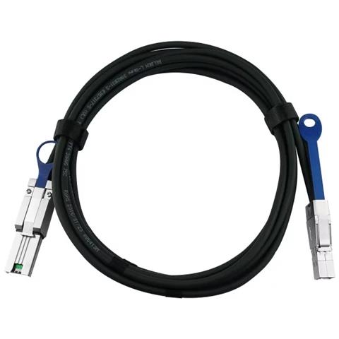CBL-SAST-0547-BL cavo InfiniBand e in fibra ottica 0,5 m MiniSAS (SFF-8088) Nero, Argento - Foto 1