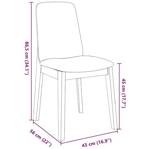 Sedie da Pranzo con Cuscini 2 pz in Legno Massello di Hevea - Foto 2