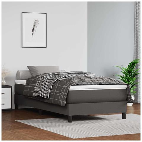 Materasso A Molle Per Bambini Grigio 80x160 Cm In Similpelle - Foto 1