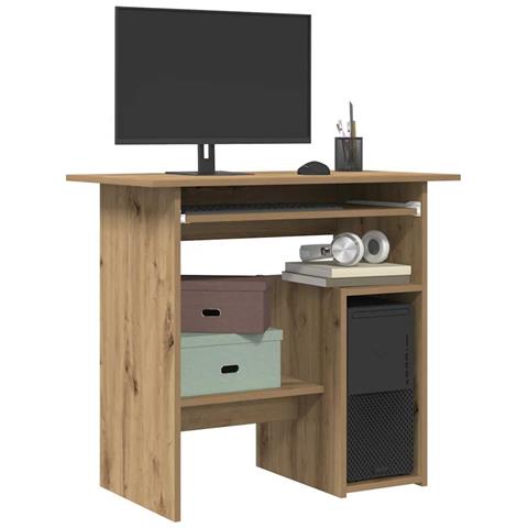 Scrivania Rovere Artigianale 80x45x74 Cm In Legno Multistrato - Foto 1