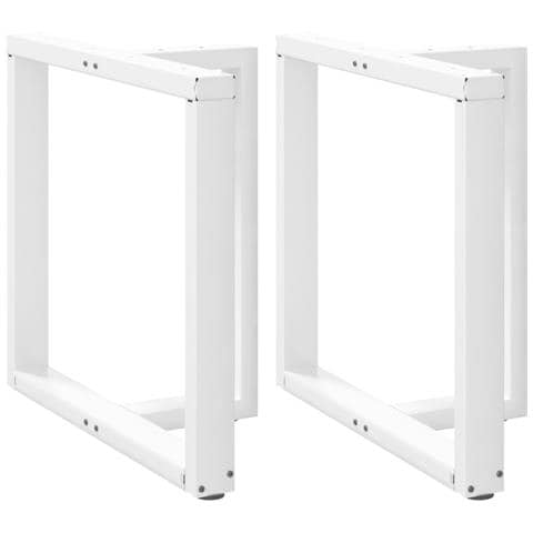 Gambe Tavolo Pranzo Forma T 2pz Bianco 80x35x(72-73) Cm Acciaio - Foto 1