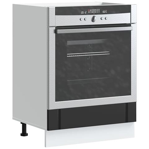 Armadio Forno Lucca Nero In Legno Multistrato - Foto 1