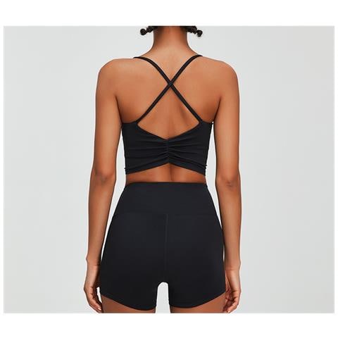 Set Di Leggings E Reggiseno Sportivo Incrociato Black S - Foto 1