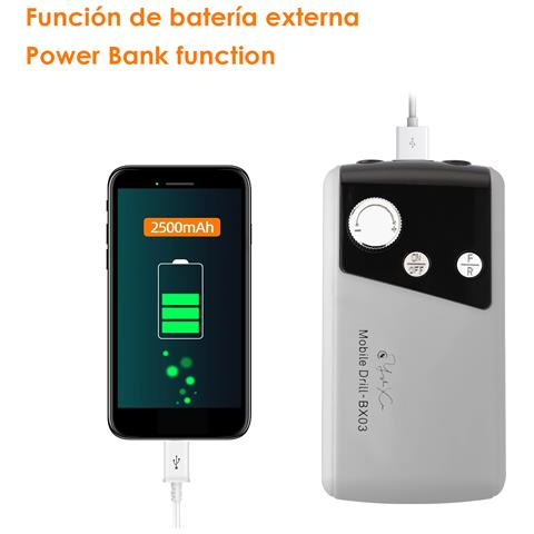 Limatrice Per Unghie Con Batteria Ricaricabile Da 2000mah, Fino A 35.000rpm. Velocità Regolabile. Include 1 Testina Di Lucidatura. - Foto 2