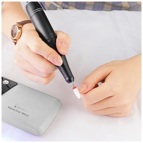 Limatrice Per Unghie Con Batteria Ricaricabile Da 2000mah, Fino A 35.000rpm. Velocità Regolabile. Include 1 Testina Di Lucidatura. - Foto 5