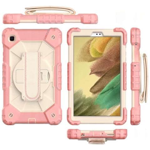 Custodia Rosa Per Ipad 10.2"" Con Base Rotante E Cinturino Regolabile Per Viaggi - Foto 3