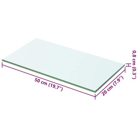 Lusso Casadino -  Mensola In Vetro Trasparente 50x20 Cm - Foto 3