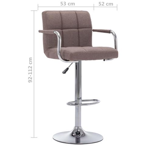 Sedie Da Bar 2 Pz Grigio Talpa In Tessuto - Foto 8