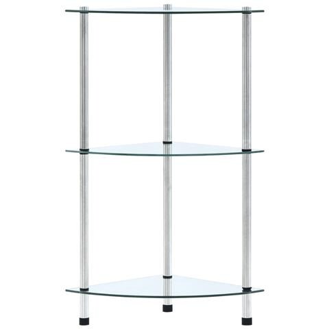 Lusso Casadino -  Scaffale A 3 Livelli Trasparente 30x30x67 Cm In Vetro Temperato - Foto 1