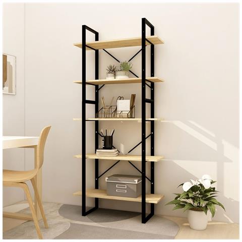 Lusso Casadino - Libreria A 5 Ripiani 80x30x175 Cm In Legno Massello Di Pino - Foto 6