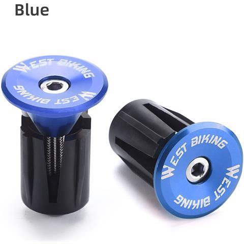 Tappi Terminali Per Manubrio Bici In Lega Di Alluminio Con Chiave Inglese Blue - Foto 3