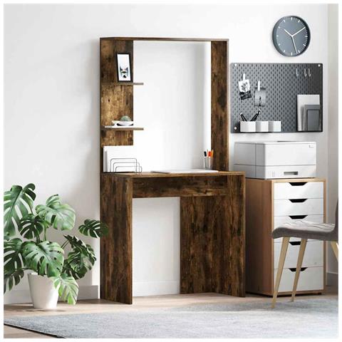 Scrivania per Computer in Rovere Affumicato Rovere affumicato - Foto 2