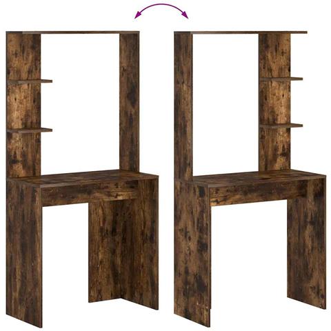 Scrivania per Computer in Rovere Affumicato Rovere affumicato - Foto 9