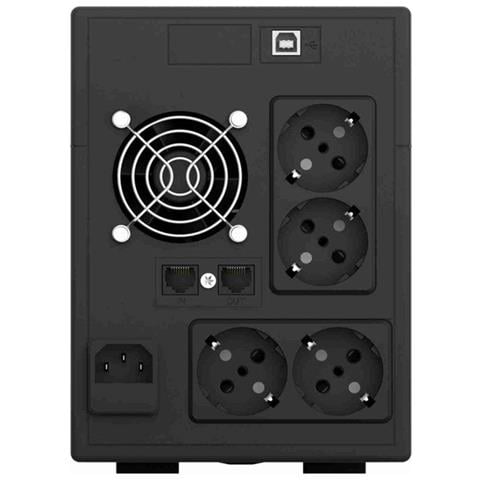 Cadu 2000 Gruppo Di Continuità  2000va 1200 Watt, Line Interactive, Display Lcd, Avr, Hid Usb, Protezione Lan 1gb/s, 4 Uscite Schuko, Software Per Gestione Ups, 2 Batterie 12v-9ah - Foto 2