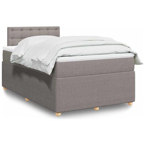 Giroletto a Molle con Materasso Tortora 120x190 cm in Tessuto - Foto 2