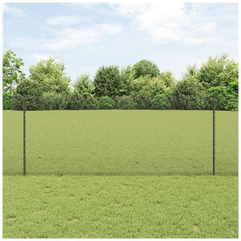 Recinzione in Filo Saldato con 88 Pali a U Grigi 1x100 m Acciaio - Foto 2