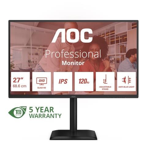 E4 Q27E4U Monitor PC 68,6 cm (27") 2560 x 1440 Pixel Quad HD LED Nero - Foto 1