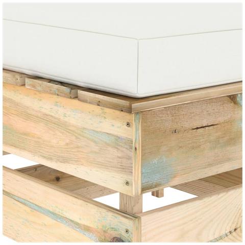 Set Salotto Da Giardino Con Cuscini 5 Pz Legno Impregnato Verde - Foto 8