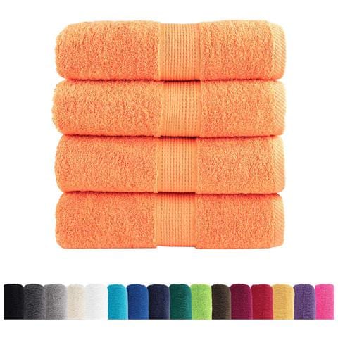 Asciugamani Premium SOLUND 4 pz Arancione 30x30 cm 600 g/m² - Foto 2