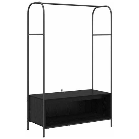 Stendibiancheria Nero 100 x 44 x 160 cm Legno multistrato - Foto 1