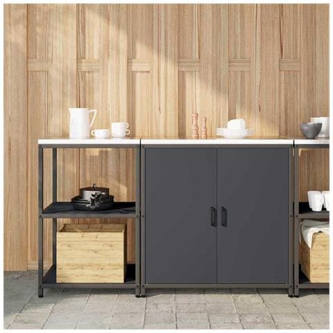 Set di Stoccaggio per Cucina 2 pcs Antracite 150 x 50 x 92 cm - Foto 2