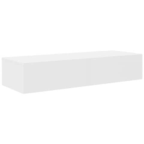 Scaffale a Parete con Cassetti Bianco 100x36x19cm in Truciolato - Foto 1
