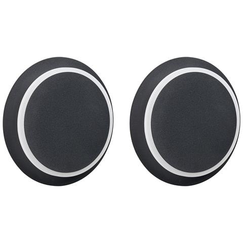 Set Di 2 Lampade Da Parete Semnon Led Metallo Nero - Foto 2