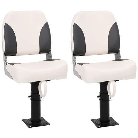 Set Sedile da Barca Pieghevole 4 pz con Schienale Basso - Foto 1