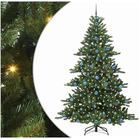 Albero di Natale Artificiale con Rami Pieghevoli Verde 210 cm - Foto 1