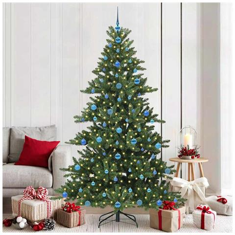 Albero di Natale Artificiale con Rami Pieghevoli Verde 210 cm - Foto 2