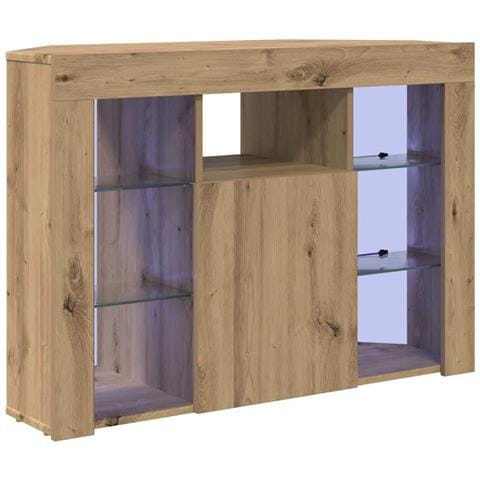 Mobile TV LED Angolare Rovere artigianale 108 x 40 x 68 cm - Foto 1