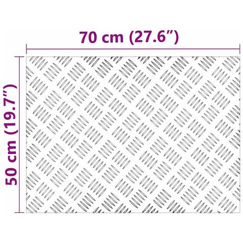 Dischi Quadrati 4 pcs Argento 70 x 50 cm Alluminio - Foto 8