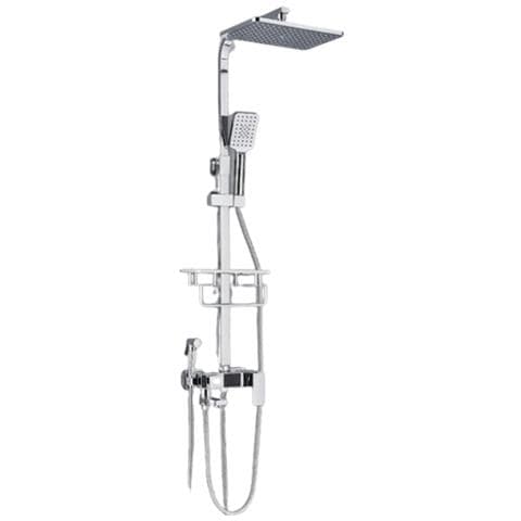 Colonna doccia, Blackswan, Tipo M117, modello cromato con display digitale, bocca e doccetta bidet, misura 116 cm - Foto 1