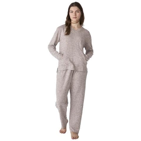 Pigiama A Maniche Lunghe In Morbida Maglia Da Donna Jjb5 - Foto 1