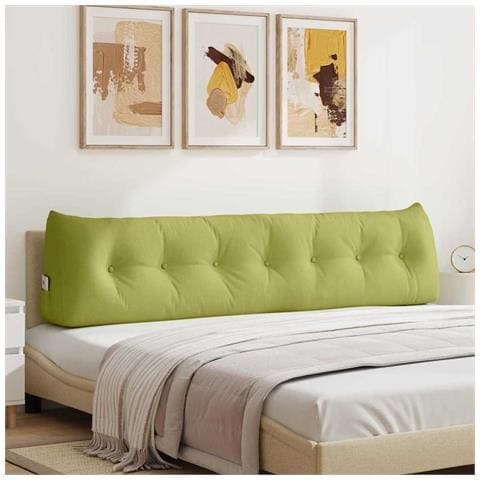 Cuscino per Schiena Verde chiaro 200 x 24 x 50 cm Tessuto - Foto 2