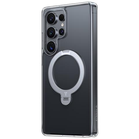 Cover per Galaxy S25 Ultra - TPU+PC, Trasparente, Con Soporte - Foto 4