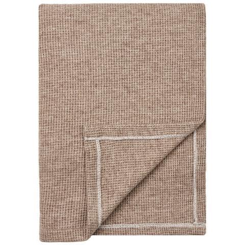 Plaid Puno-marrone-viscosa-130x156x0,5 Cm - Foto 1