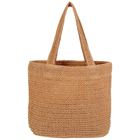 Borsa a Spalla Parade-Marrone-Paglia-1x31x46 cm - Foto 1