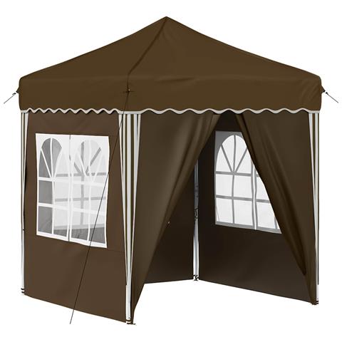 Tenda per feste a pop-up 195 x 195 x 245 cm Tortora - Foto 1