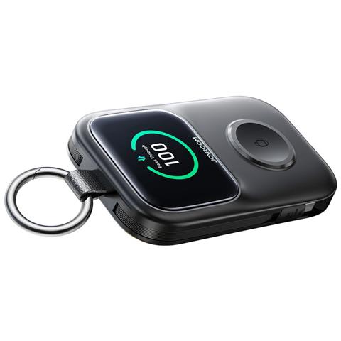 Power Bank Da 5000 Mah Con Ricarica Wireless Per Orologi, Nero - Foto 2
