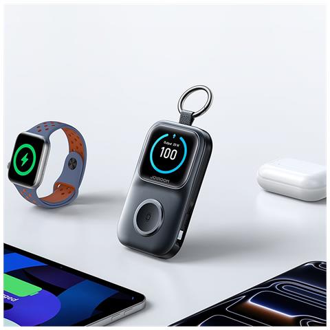 Power Bank Da 5000 Mah Con Ricarica Wireless Per Orologi, Nero - Foto 7