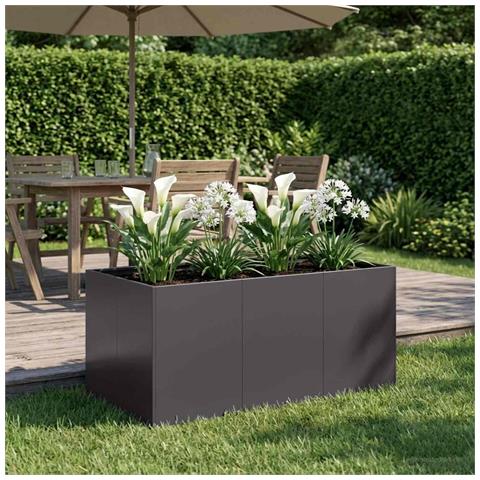 Vaso da giardino Nero 120 x 80 x 60 cm - Foto 2