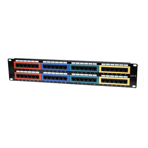 I-PP 48-C6-CL - Pannello Patch UTP 48 Porte Cat. 6 Codifica Colorata - Foto 1