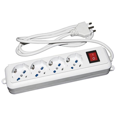 Multipresa 4 Prese Universali Ita / Schuko 2500 W - Foto 1