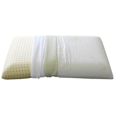 Coppia Cuscini Memory Tessuto Aloe Vera 42x72 - Foto 3