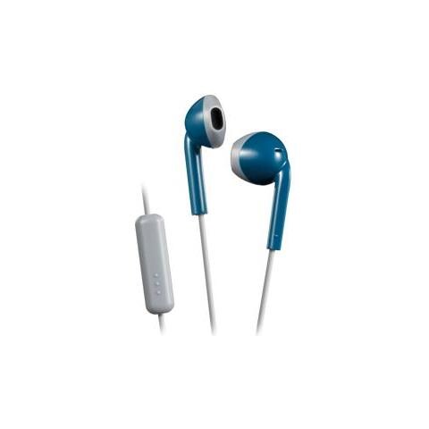 Auricolare Stereo con Microfono + Tasto volume - Blu / Grigio - Foto 1