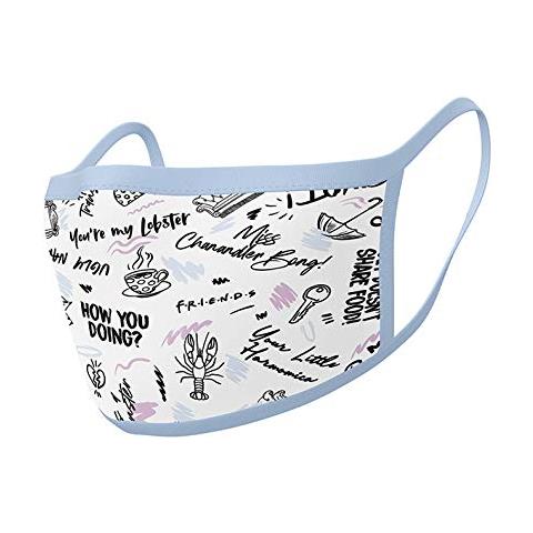 AMBROSIANA Mascherine Tessuto Jersey elasticizzato Cotone 100% (2 Pz)  - Foto 1