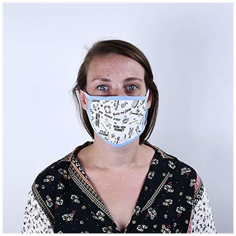 AMBROSIANA Mascherine Tessuto Jersey elasticizzato Cotone 100% (2 Pz)  - Foto 2